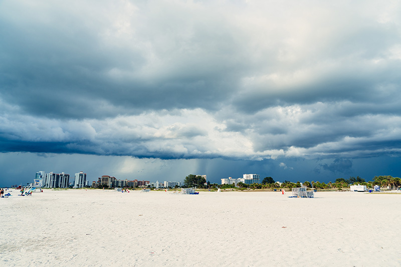 Stormy sky above Florida beach